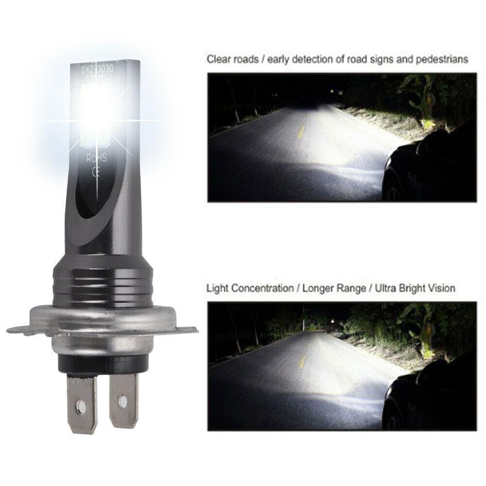 2шт 100W H7 Автомобильные светодиодные противотуманные фары Комплект лампочек для фар 6000k HID Декодер Противотуманные фары