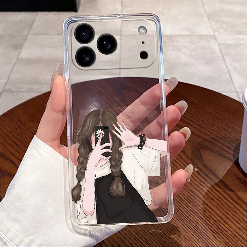 Для чехла iPhone 17 Pro Max iphone17 Прозрачный Люксовый Милый Чехол с Кроликом Любовь Мягкий Силиконовый Чехол для Телефона Для iPhone 17Pro Max Air Fundas