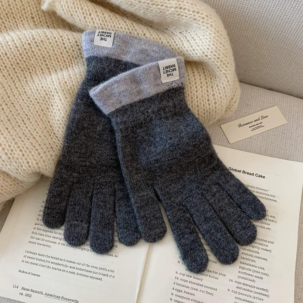 Cold Proof Full Finger Gloves Polyester Winter Warm Gloves One Tip Touch Screen Gloves For Women