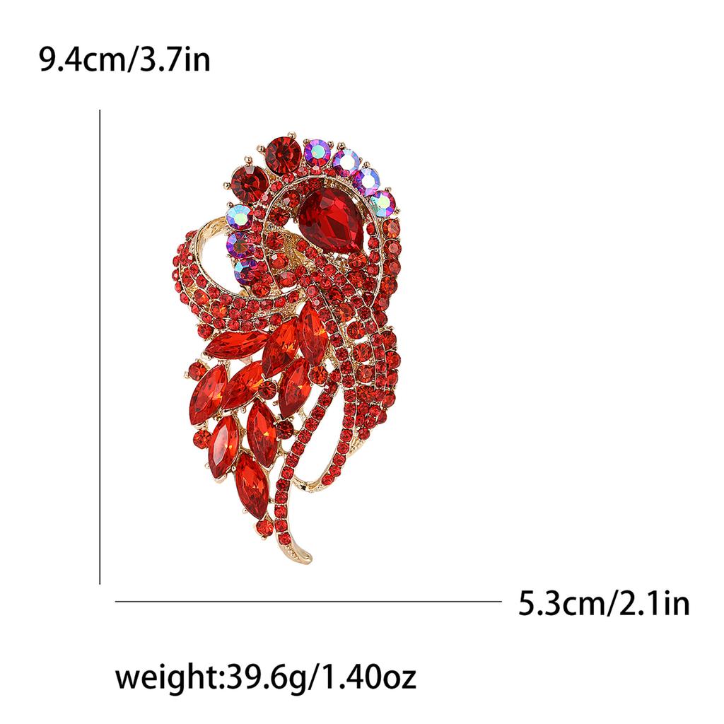 Vintage Style Flowers Cluster Brooch Pin Rhinestone Crystal Woman Corsage Party Gift Jewelry Accessories