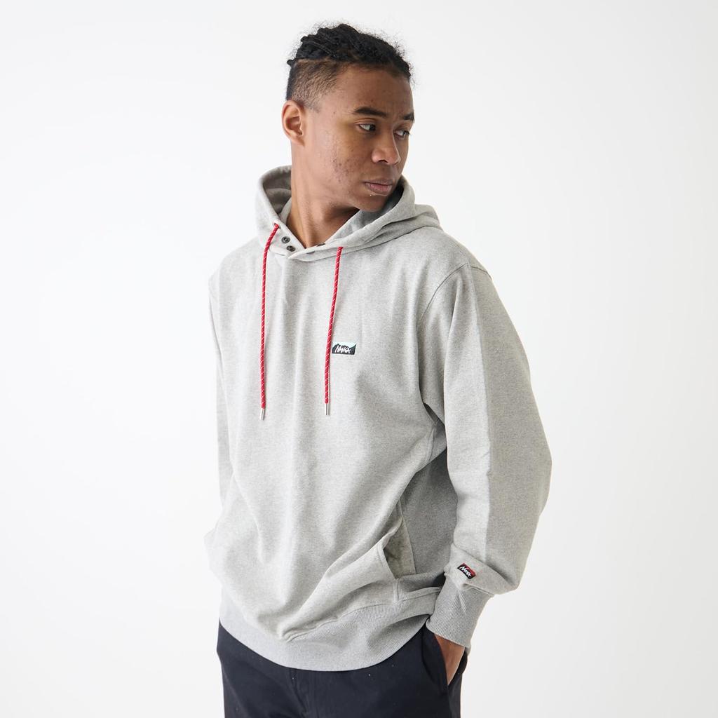 NANGA Eco Hybrid Mini Box Logo Embroidered Hoodie (Unisex) (XL, Oatmeal)