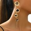 Fashion Hammered Leopard Disc Earrings For Women