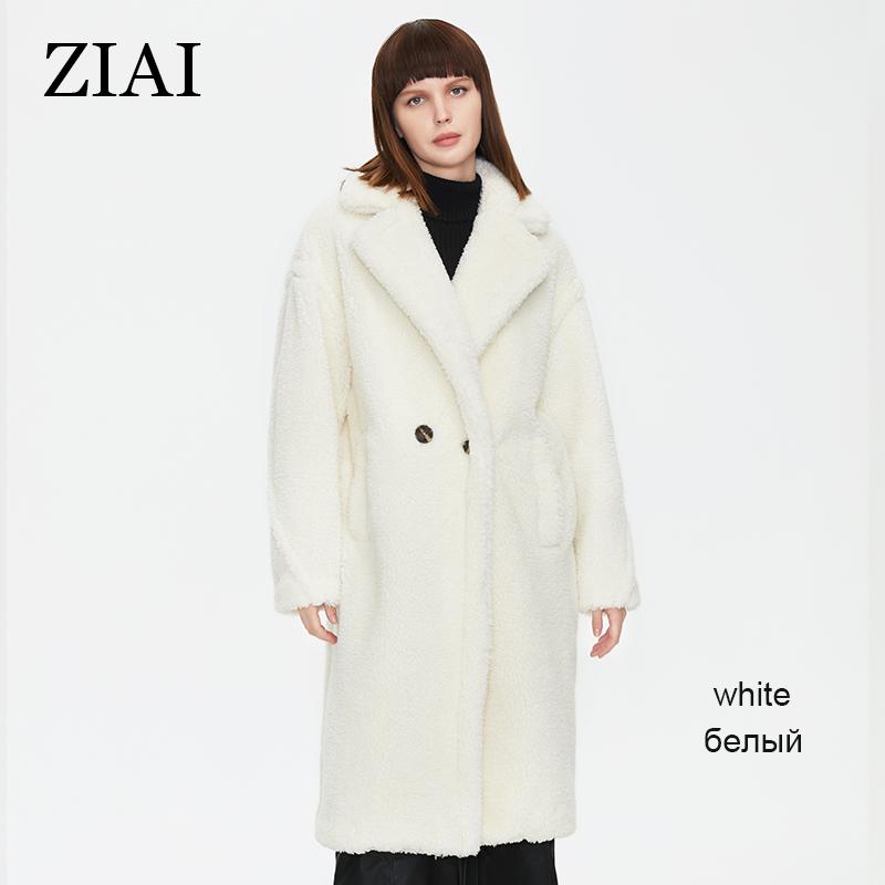 ziai Пальто Тедди с заниженными плечами и наклонными карманами