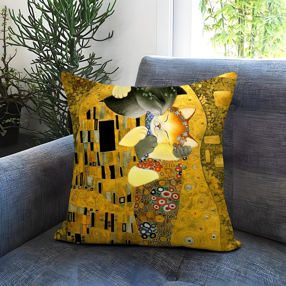 Popular GGustav Klimtied Cushion Cover Comfortable Reversible Pillow Cover Ideal for Car Sofa Bedroom Beyond