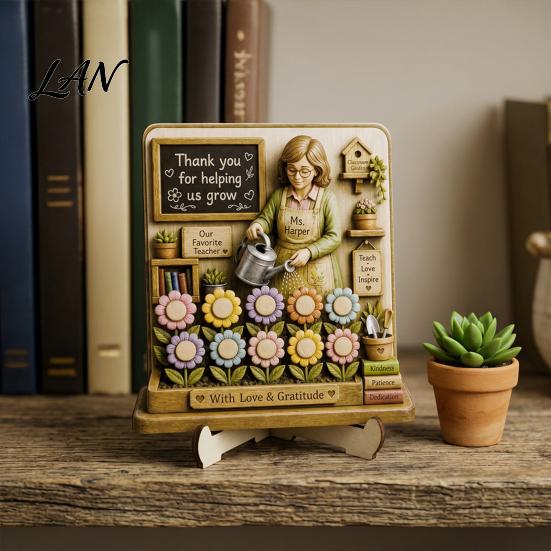 Wear-resistant Decorative Crafts Wooden Reading Desktop Ornaments for Home Office Decor, Minimalist Figurine, Creative Appearance Table Art