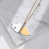 Stainless Steel Book Necklace with Photo Frame Pendant - DIY Engraved Couple or Parent-Child Cross-border Ornament Collection