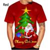 Summer Round Neck Christmas 3D Print Top Fashionable Casual Short Sleeved Men's T-shirts