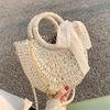 Straw Bag Women's New High-end Texture Niche Messenger Women's Bag Versatile Beach Bag Portable Vegetable Basket Bag