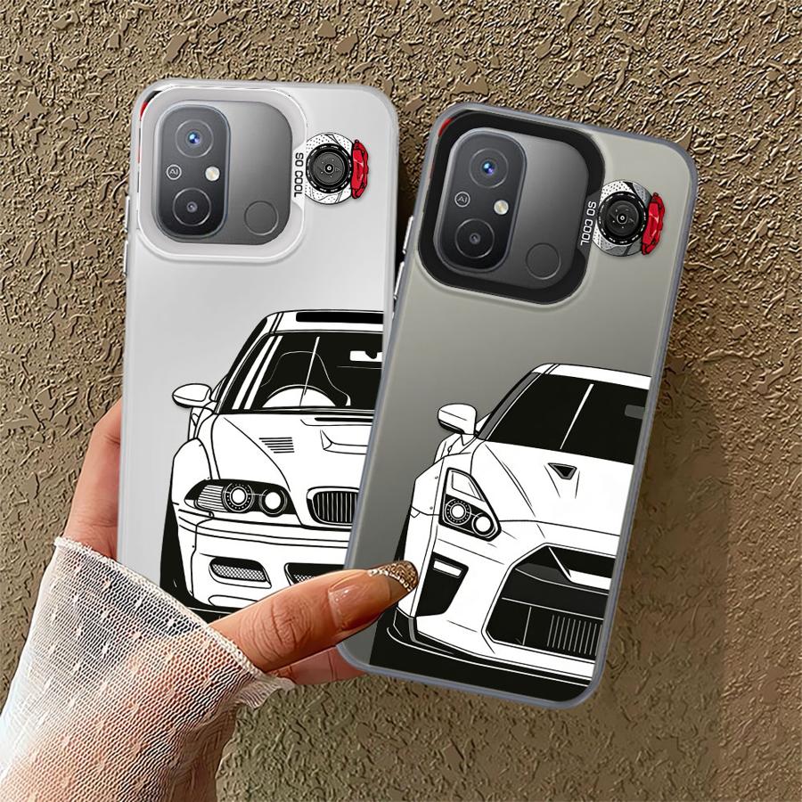 Case for Xiaomi Poco X3 NFC C50 C61 X3 Pro C51 Phone Cover JDM Sport Car