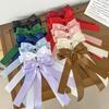 Fabric Ribbon Bow Hairpin For Women Girls Hair Clips Solid Color Bow Hair Accessories