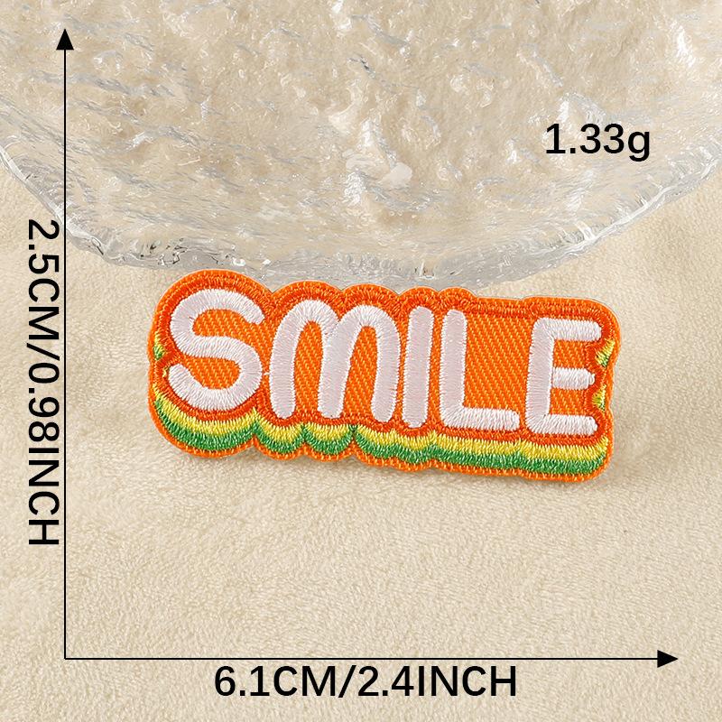 Оригинальный вышитый логотип, мультяшный значок, английская буква, нашивка, аксессуары, ручная работа, сделай сам, вышитая наклейка, наклейка из ткани