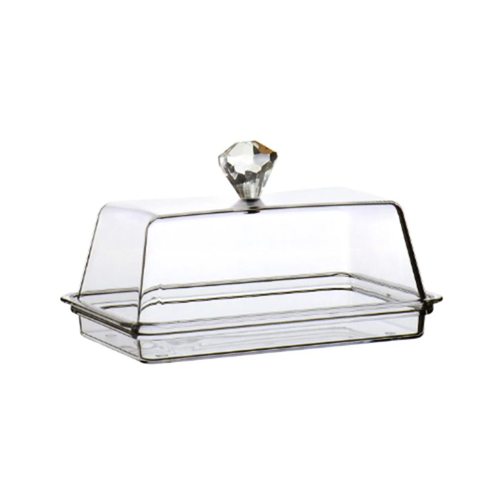 Rectangular Butter Holder Acrylic Butter Keeper Tray Practical Clear Butter Dish Household