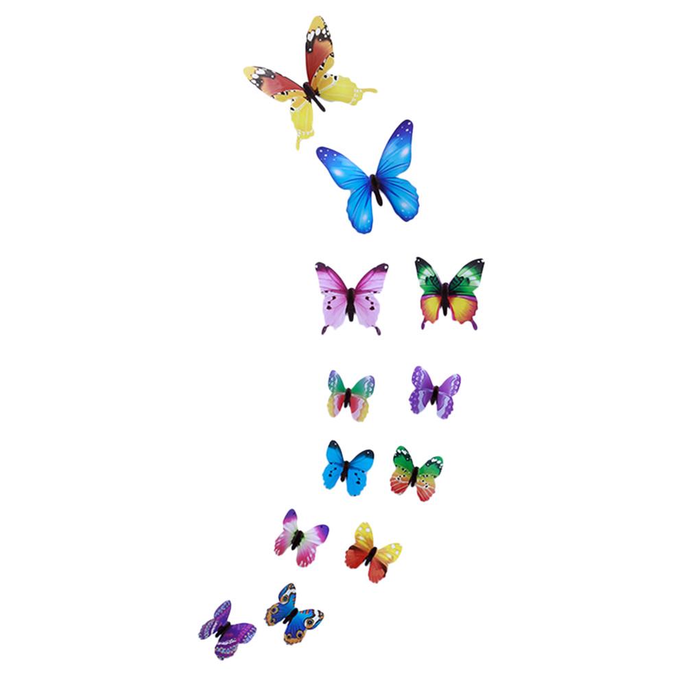 12pcs Butterfly Design Decal Art Wall Stickers Room Magnetic Home Decor