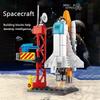 Children's Toy Building Blocks Large Space Rocket Children's Puzzle Assembly Gift Box Small Particle Assembly Gift for Boys
