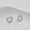 New Personalized Punk Style Hollow Heart Earrings, Women's Fashion Simple Design Holiday Party Accessories Gifts