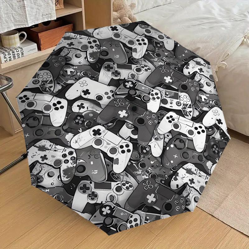 1 шт. Зонт с рисунком в виде геймпада, Автоматическое открытие и закрытие, Высококачественный дорожный зонт, c1128045