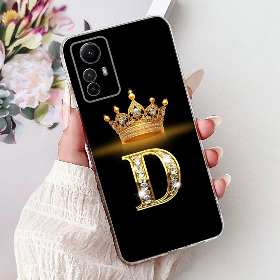 Милый Чехол с Буквами Алфавита Для Xiaomi Redmi Note 12S Чехол Мягкий Силиконовый Чехол для Телефона Для Redmi Note 12S Note12S 2023 Чехлы Fundas