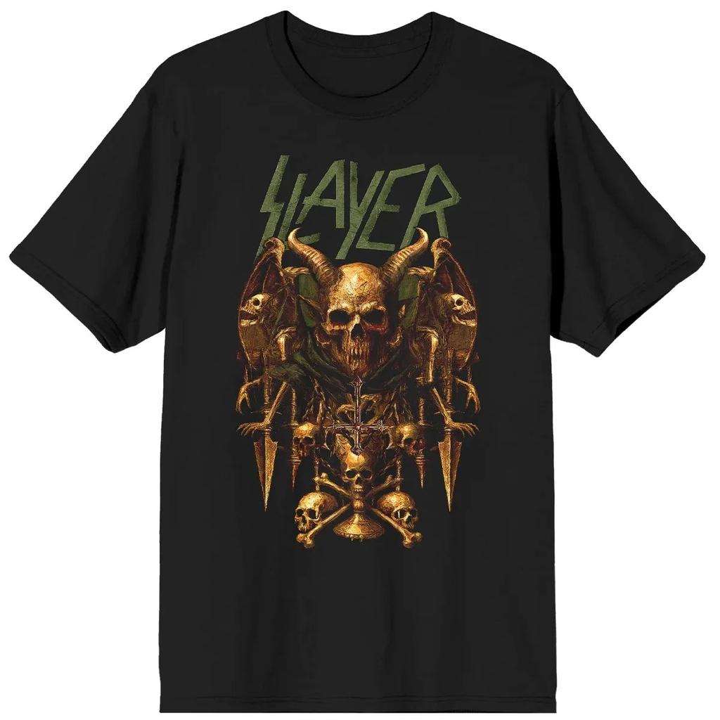 Футболка с классическим логотипом Slayer Thrash Metal Легендарная рок-группа Красная Унисекс Свободная Повседневная футболка