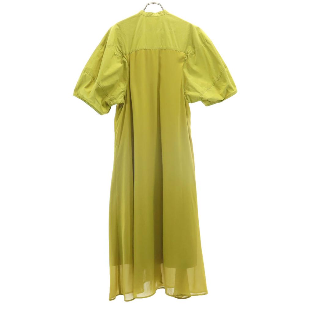 KBF Платье длинное многослойное с коротким рукавом F Горчичный Женский Б/у