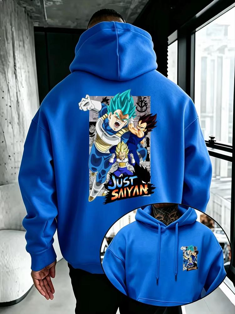 Dragon Ball Men's Hoodie Vegeta Prince Anime Graphic High Quality Warm Casual Pullover Sweatshirt For Autumn Winter Women And Men Hoodies