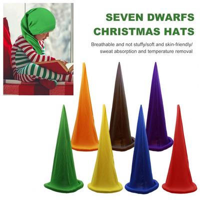 Рождественская шапка гнома Цветная шапка костюма гнома Влагоотводящая дышащая шапка для Хэллоуина Рождественской вечеринки Костюмы гнома