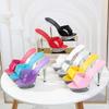 Patent Leather High Heels Stiletto Sexy Waterproof Platform Ultra-high Slippers Women's Summer 1099 Series 15cm LFD