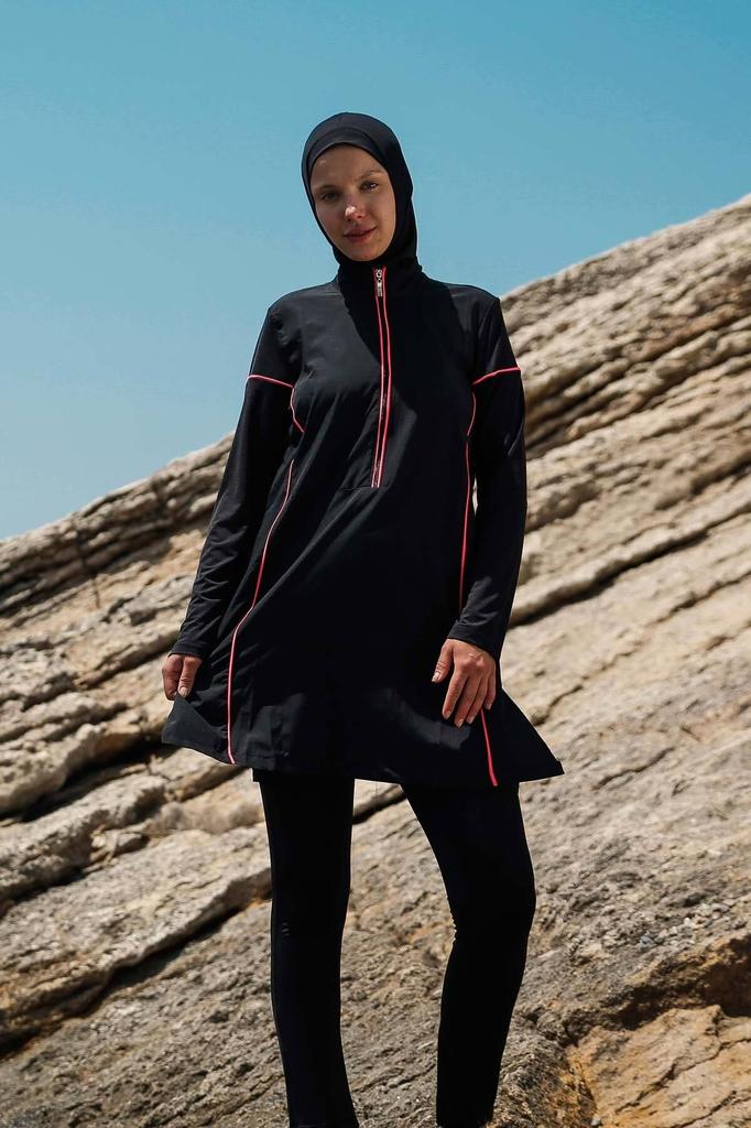 Женский Мусульманский Скромный Исламский Полный Чехол Буркини Пляжный Купальный Костюм Купальники Хиджаб Пляжная Одежда Купальник 3 шт.