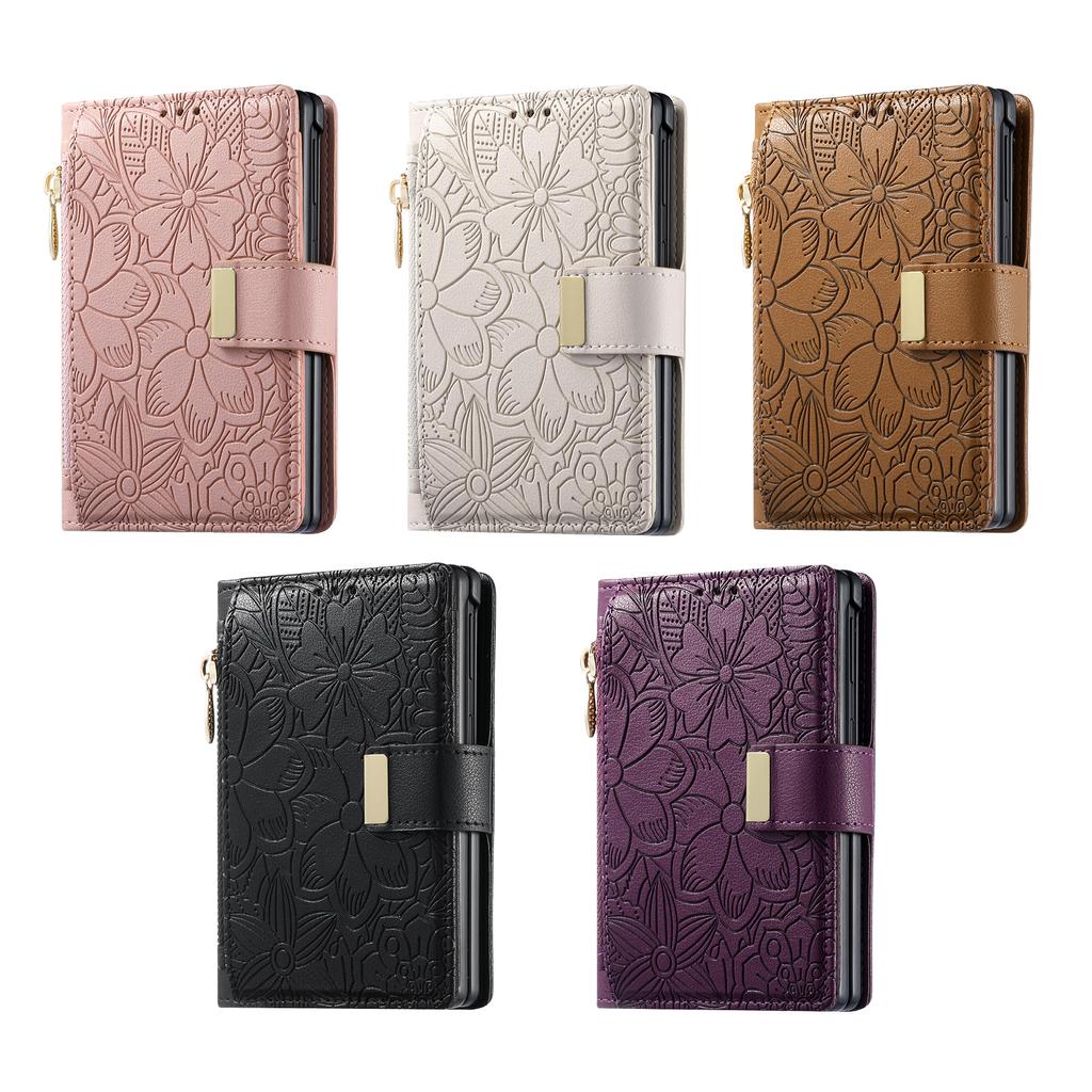 For Samsung Galaxy Z Fold 8 Ultra Fold8 PU Leather Zipper Wallet Phone Case with Card Slot Protective Cover