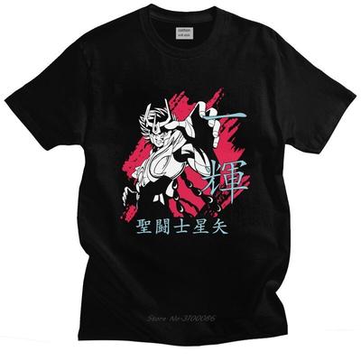 Мужская хлопковая футболка Ikki Saint Seiya, футболки Рыцари Зодиака, модная футболка с коротким рукавом, одежда