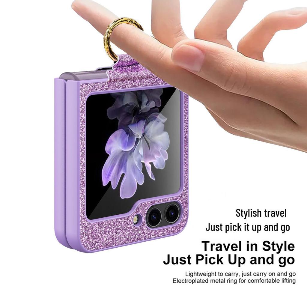 PC-кейс с блестящим кольцом ZFLIP5 для Samsung Flip5