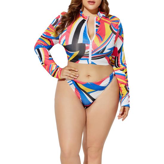 1 комплект летних бикини дышащих модных больших размеров с прозрачным принтом для женщин