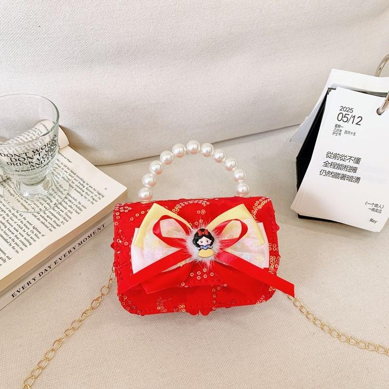 Элегантная маленькая женская сумка через плечо с бантом, модный ремешок-цепочка, универсальный кошелек для детей