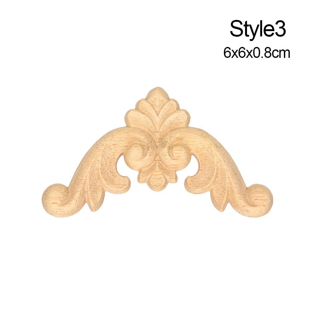 Наклейки Аппликации Аппликация из цельного дерева Угловой цветок Резьба по дереву Мебельная наклейка Деревянная аппликация