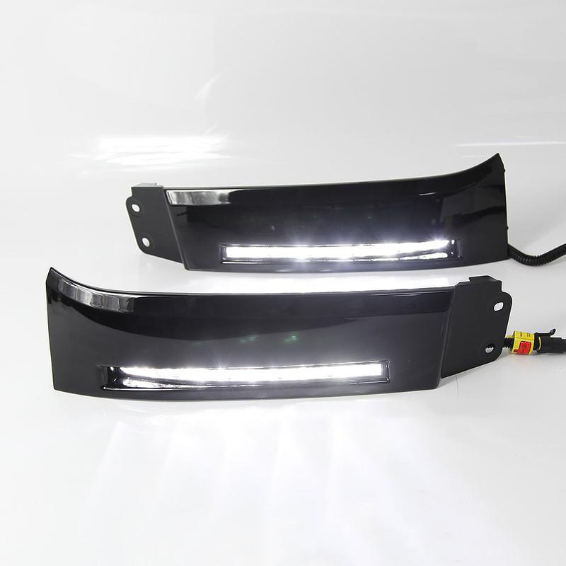 2PCS For Toyota Tundra 2007-2013 and Sequoia 2008-ON Car Front Bumper Lights 12V LED Daytime Running Lights DRL fog lamp