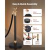 VEVOR Stanchion Post, 8 Pcs Crowd Control Barrier Set with 6 Black Velvet Ropes