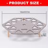 Stainless Steels Hexagon Camped Stove Heat Diffuser With Removable Wooden Feet For Outdoor Cooking And Homes Kitchen