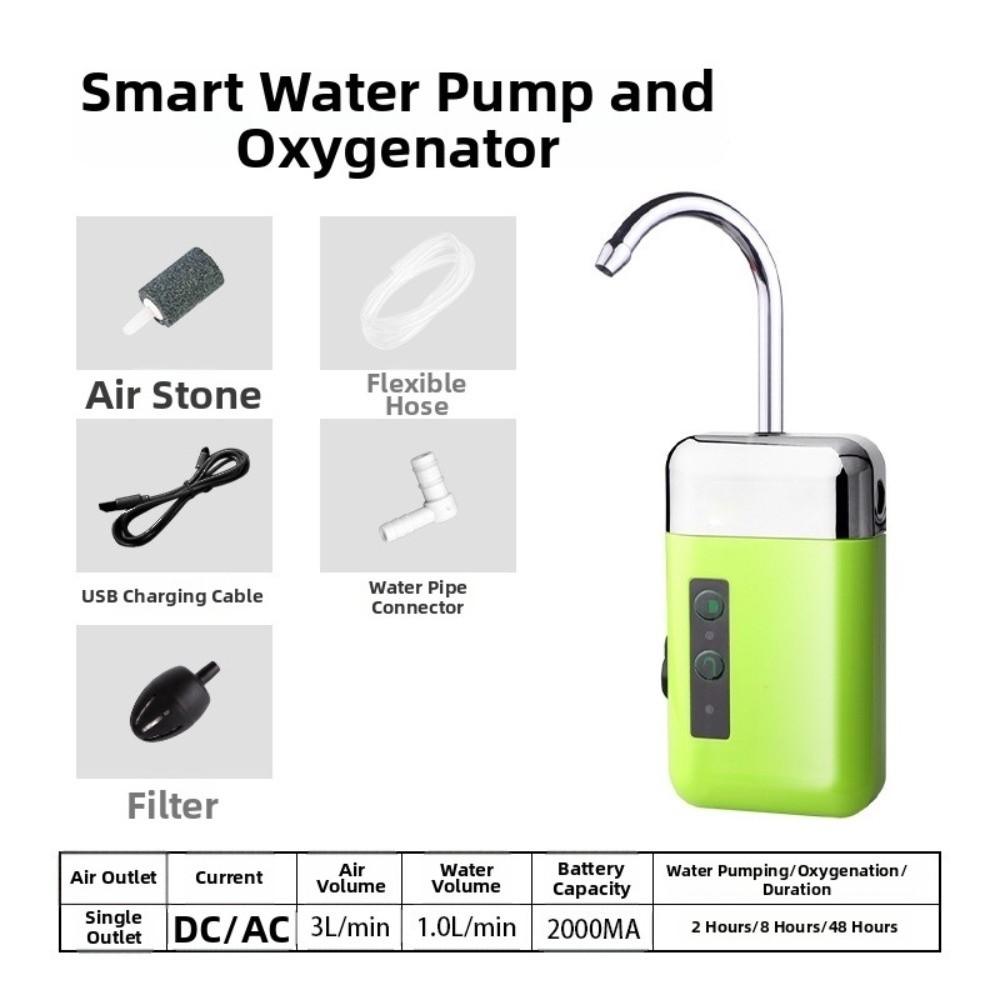 With Air Stone Mini Oxygen Pump 3-in-1 USB Charging Pump Portable Air Pump  For Pond Aeration