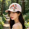 1PCS  Garden Morning Baseball Cap, Adjustable Hat, Hummingbird Flowers Theme Hat Lightweight and Breathable
