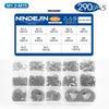 NINDEJIN E Clip Set Circlip Washer Assortment Kit Stainless Steel Carbon Steel 1.2-15mm External Retaining Clip For Shaft