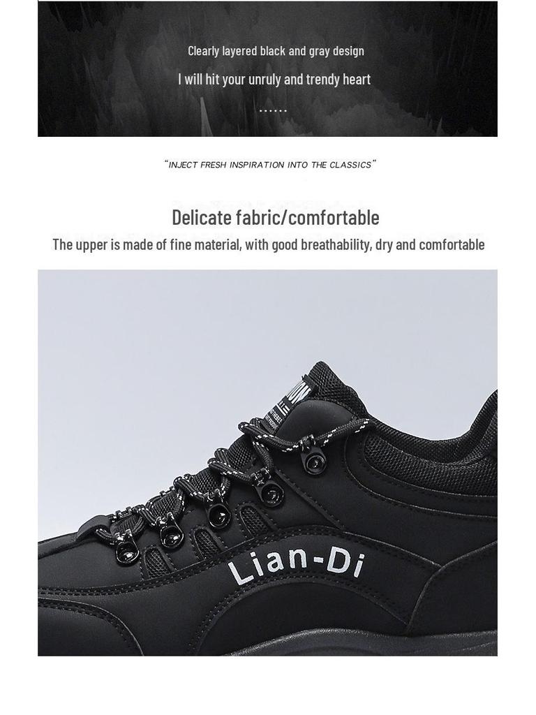 Весна 2025 г. Мужская повседневная обувь для работы на открытом воздухе и походов — большие размеры, универсальные туфли Daddy в британском стиле