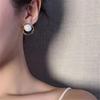 Серьги-пусеты с имитацией жемчуга для женщин, золотого цвета, круглые, рождественский подарок, неправильной формы, необычные серьги, ювелирный подарок