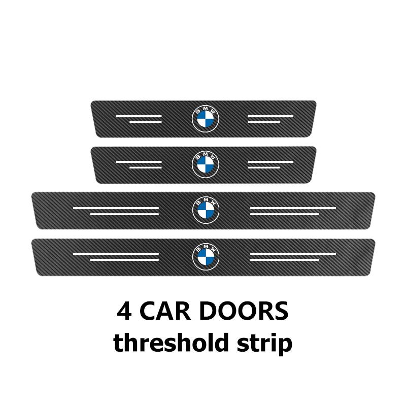 PEXW2 Car Door Sill Anti Collision Protect Strip Carbon Fiber Sticker For BMW M Performance Alpina M3 M5 M6 X1 X3 X4 X5 G20