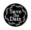 Darling Souvenir 1.6 Inches Round Classic White Wreath Save The Date Stickers Envelope Seals-45 Pcs