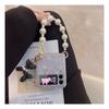 Cute Conch Shell Pattern Cover For Samsung Galaxy Z Flip 4 3 5g Case With Portable Pearl Bracelet Cartoon Dog Pendant