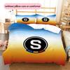 AC Sparta Prague Pattern Bedding Quilt Set  Home Decoration  Gift (1 * duvet cover + 2 * pillowcase  without core).xwn