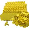 Пустые ушные бирки для крупного рогатого скота, коров, овец, свиней, коз, 100 штук, ТПУ, точные бирки для идентификации животных, пустые ушные бирки (желтый)
