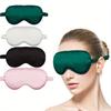 1pcs Double-sided Eye Mask with Silk Simulation Breathable for Lunch Break Aviation Black Shading Sleep and Travel Eye Mask