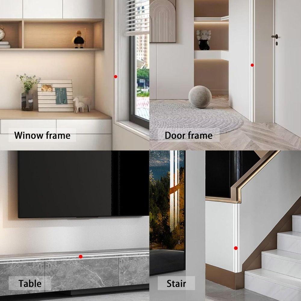 Self Adhesive Wall Edge Molding Trim Universal Right-angle Strip Corner Guard Strip Kids Safety