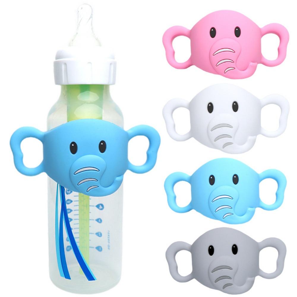 Bottle Handles for Baby Easy-Grip Transitional Sippy Cup Handles Narrow Baby Feeding Bottle Holder Grips 100% Silicone-BPA-Free