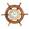 Nautical 18" Ship Wheel Brass Porthole Wall Clock